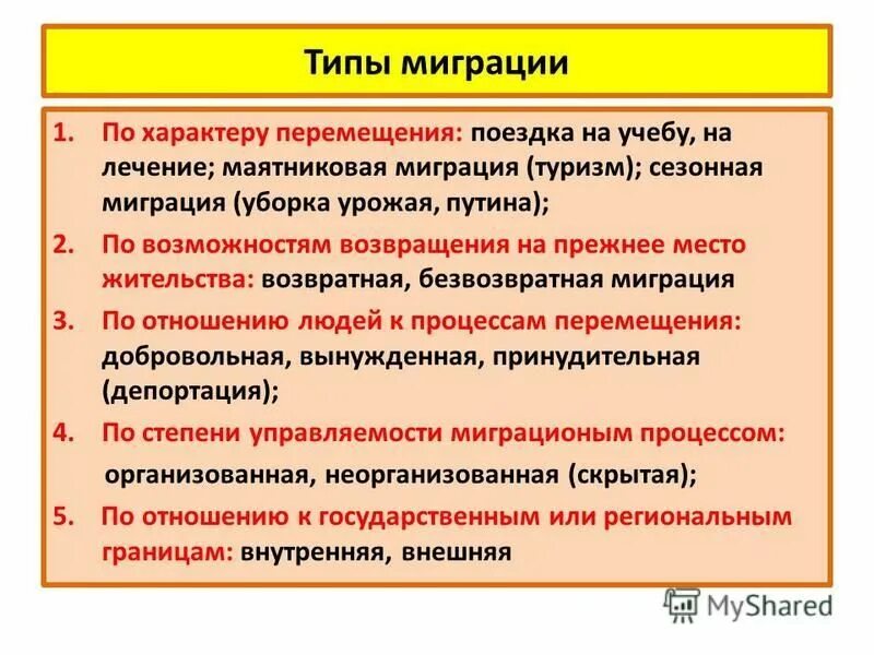 Типы миграции. Миграция виды миграции. Виды внутренней миграции. Виды и причины миграции.