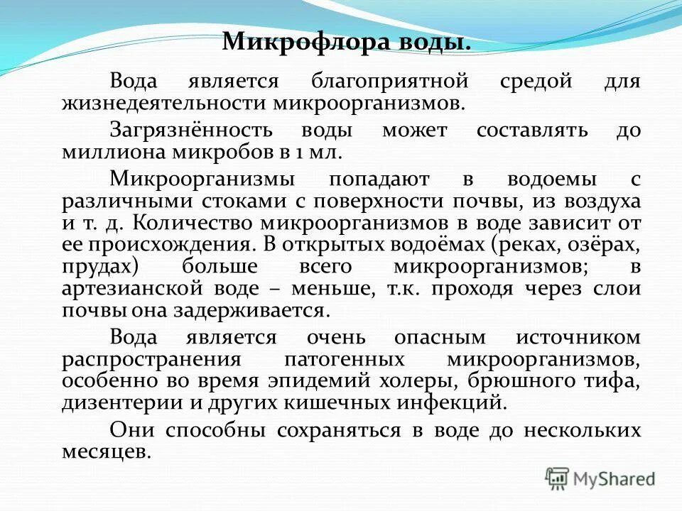 Микрофлора воды микробиология. Микрофлора воды кратко. Значение воды для микроорганизмов. Микрофлора воды микробиология кратко.