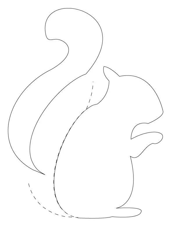 Squirrel Outline Coloring Page