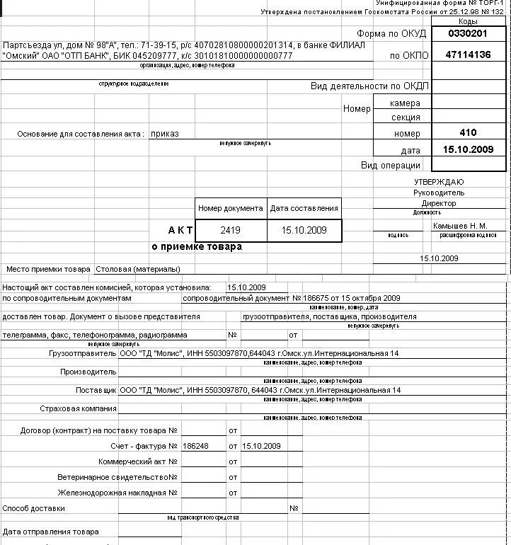 Образцы форм торг. Акт о приемке товара торг 1 образец заполнения. Акт о приемке товаров форма торг-1 пример. Торг 1 заполненный образец. Акт приемки товара бланк торг 1.