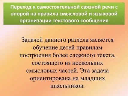 Связная речь это изложение