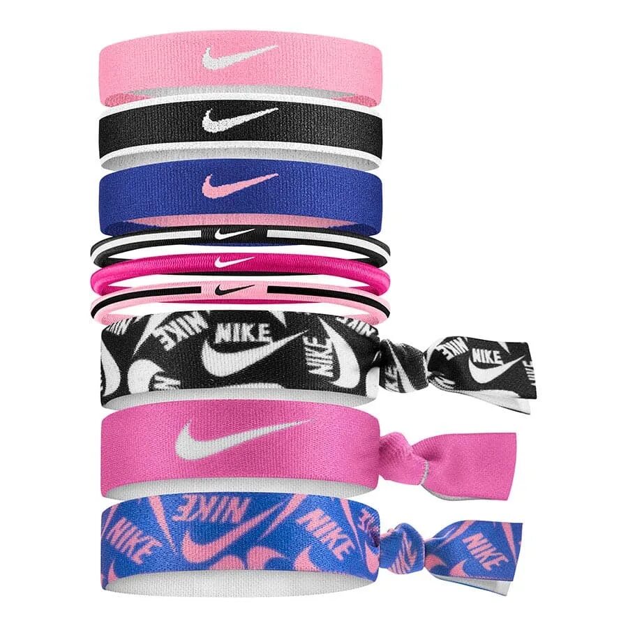 Резинки для волос Nike Nike-Sport Headband. Резинка для волос Nike Printed Headbands 6 шт., njn65-930, черный цвет. Nike ponytail Holders. Резинка для волос Nike Printed Headbands 3 шт. Резинка найк