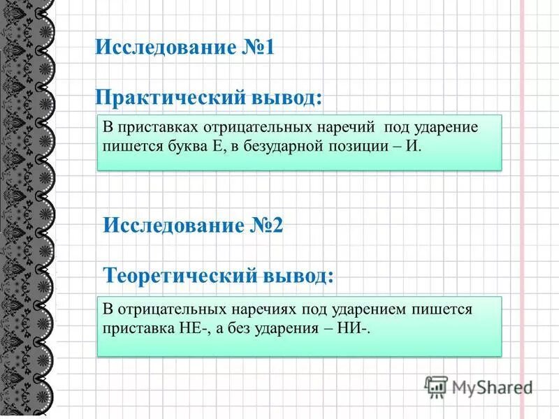 Правописание не и ни в отрицательных наречиях. В отрицательных наречиях под ударением пишется приставка. В отрицательных наречиях под ударением пишется. В отрицательных наречиях под ударением. Практические выводы.