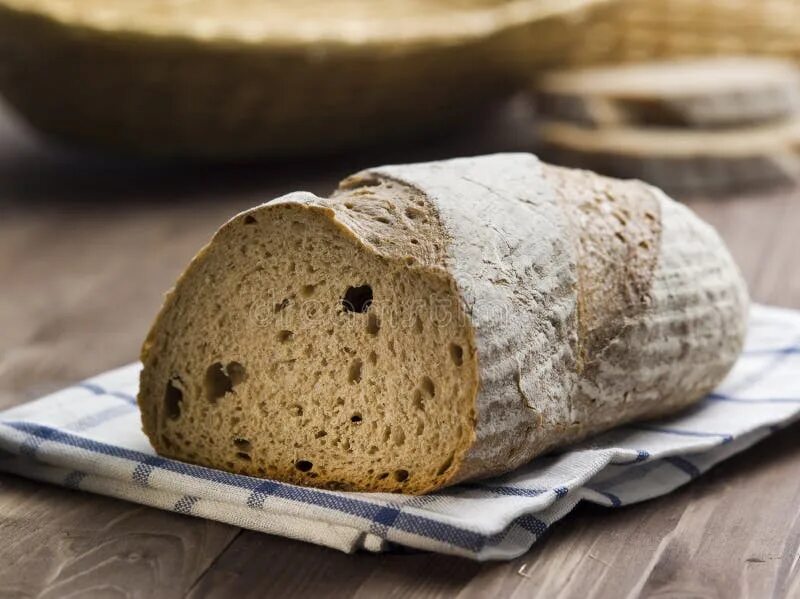 There bread on the table