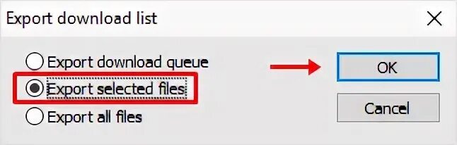 Export selected