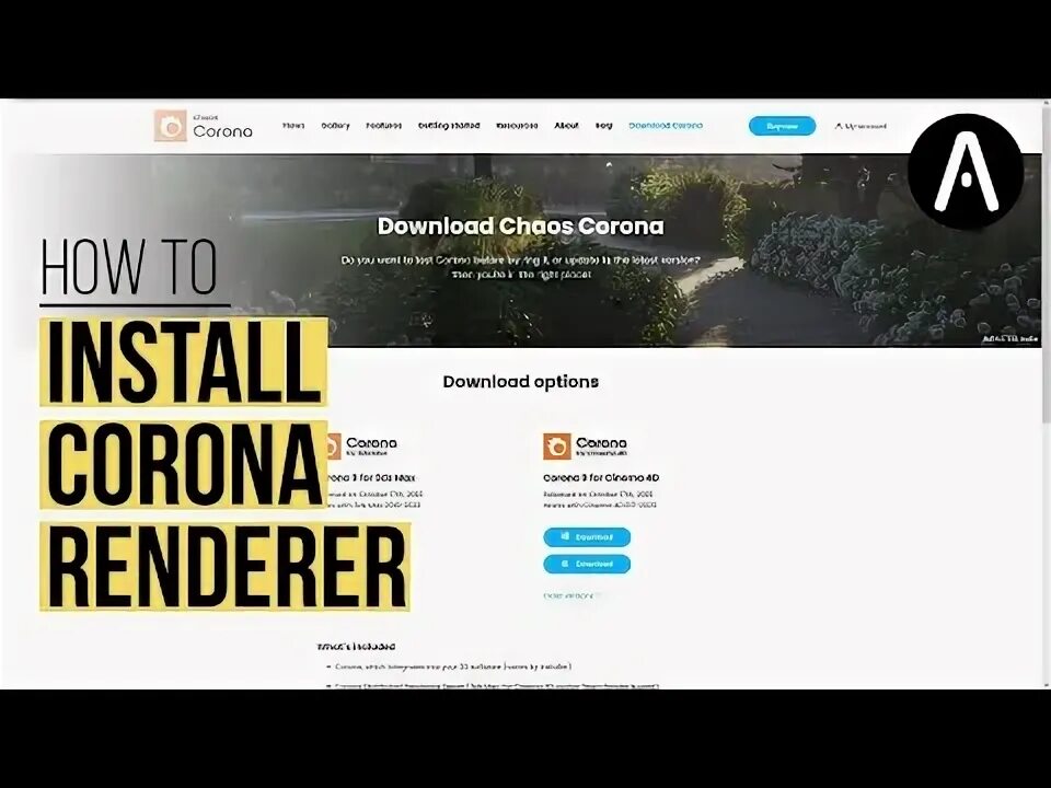 Установить corona render. Установить corona render