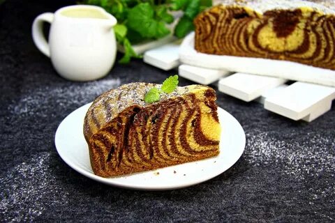 Кекс зебра классический в духовке