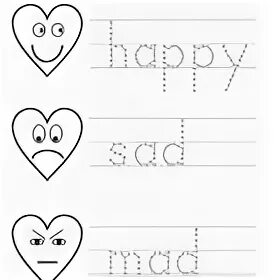 Trace the words. Emotions worksheets for kids. emotions прописи. tracing words. feelings worksheets for kindergarten.