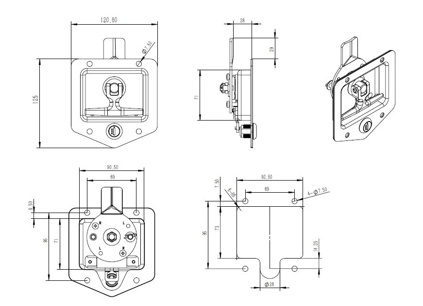 замок врезной т образный. замки для фургонов. 9030ss замок с т-образной ручкой. замок врезной т образный. замок с т-образной ручкой euroinox v9927.