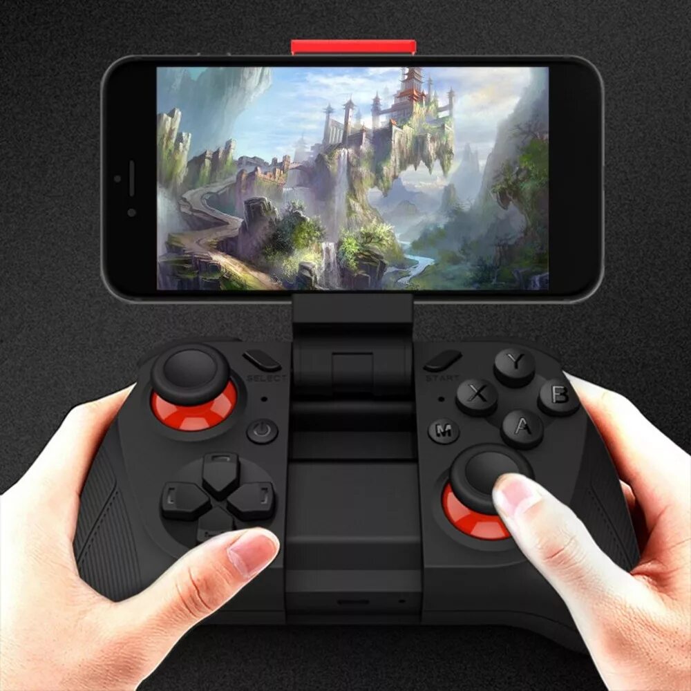 Геймпад в любой игре. MOCUTE 050. MOCUTE Gamepad. Игровая приставка с джойстиками. Игровой джойстик для телефона.