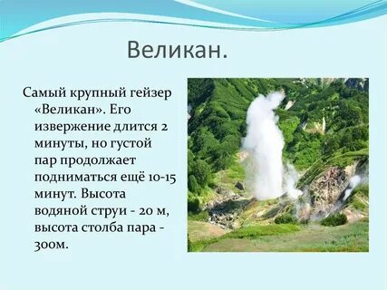 Гейзер предложение