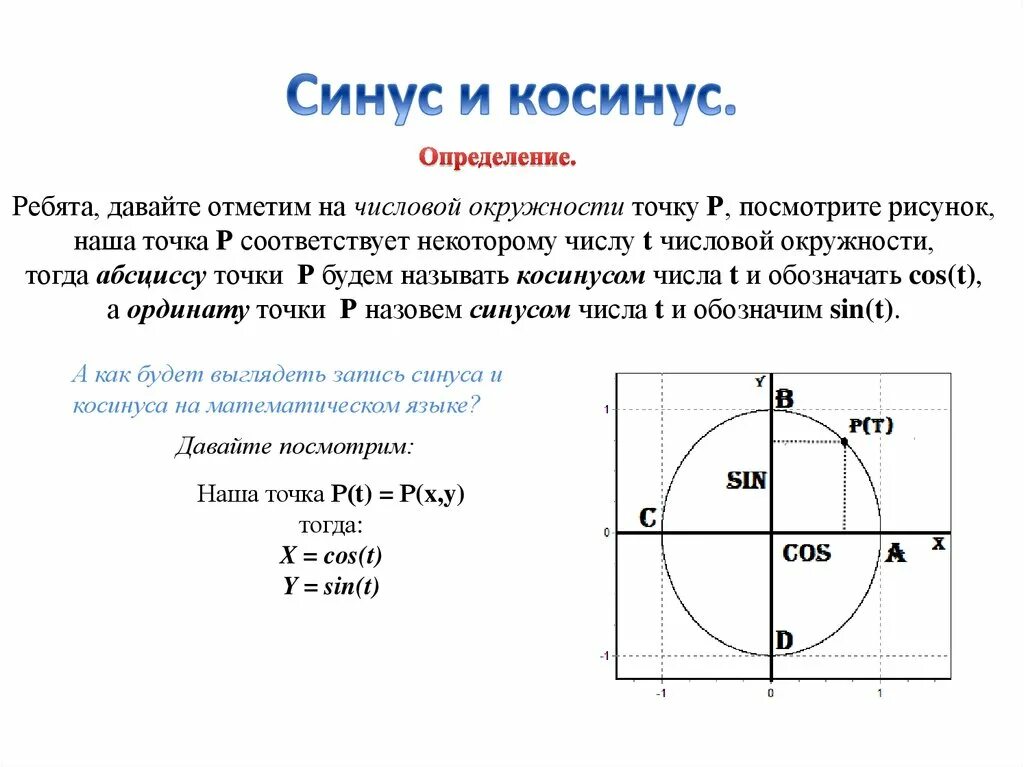 Синус что это. Окружность алгебра 10 класс синус косинус. определение синуса. числовая окружность синус косинус. определение синуса и косинуса.