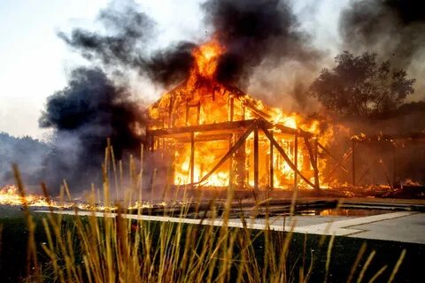 Fire spreading all around
