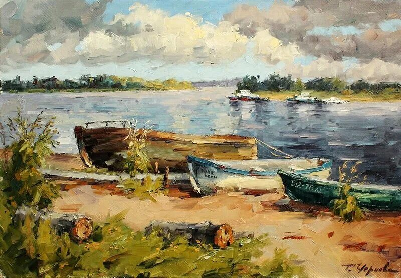 Картина лодка. Ефим Волков:  Взморье. Рыбацкие лодки. Пейзаж с лодкой маслом. Лодки на реке живопись. Лодки на берегу живопись.