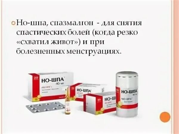 Боль внизу живота при месячных какие таблетки