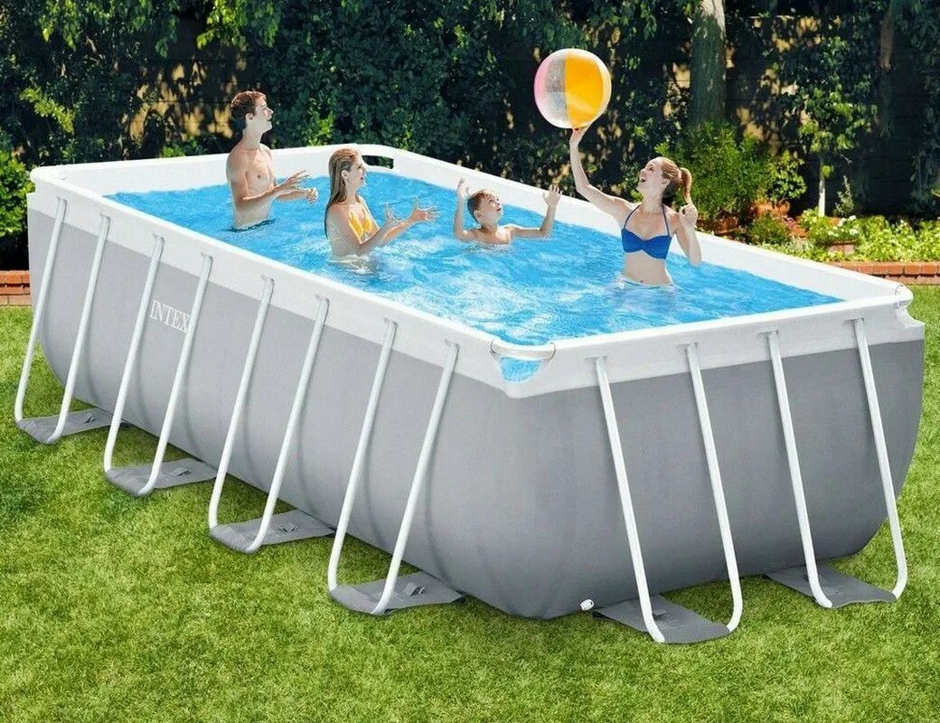 Intex rectangular frame pool. Бассейн intex prism frame 26792. бассейн intex 488x244. каркасный бассейн prism frame 488х244х107см. бассейн интекс 4.