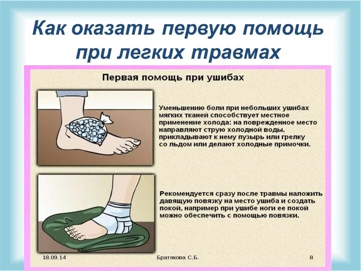 Сильно упала что делать