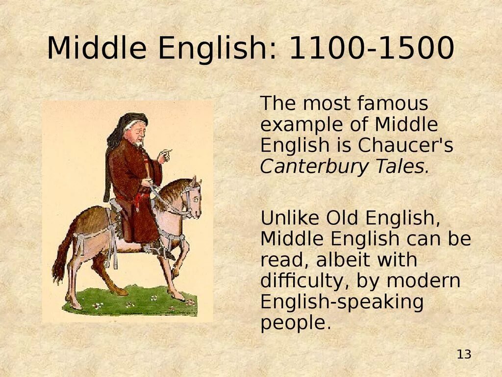 Middle English презентация. История английского языка. Middle English period. Среднеанглийский период.