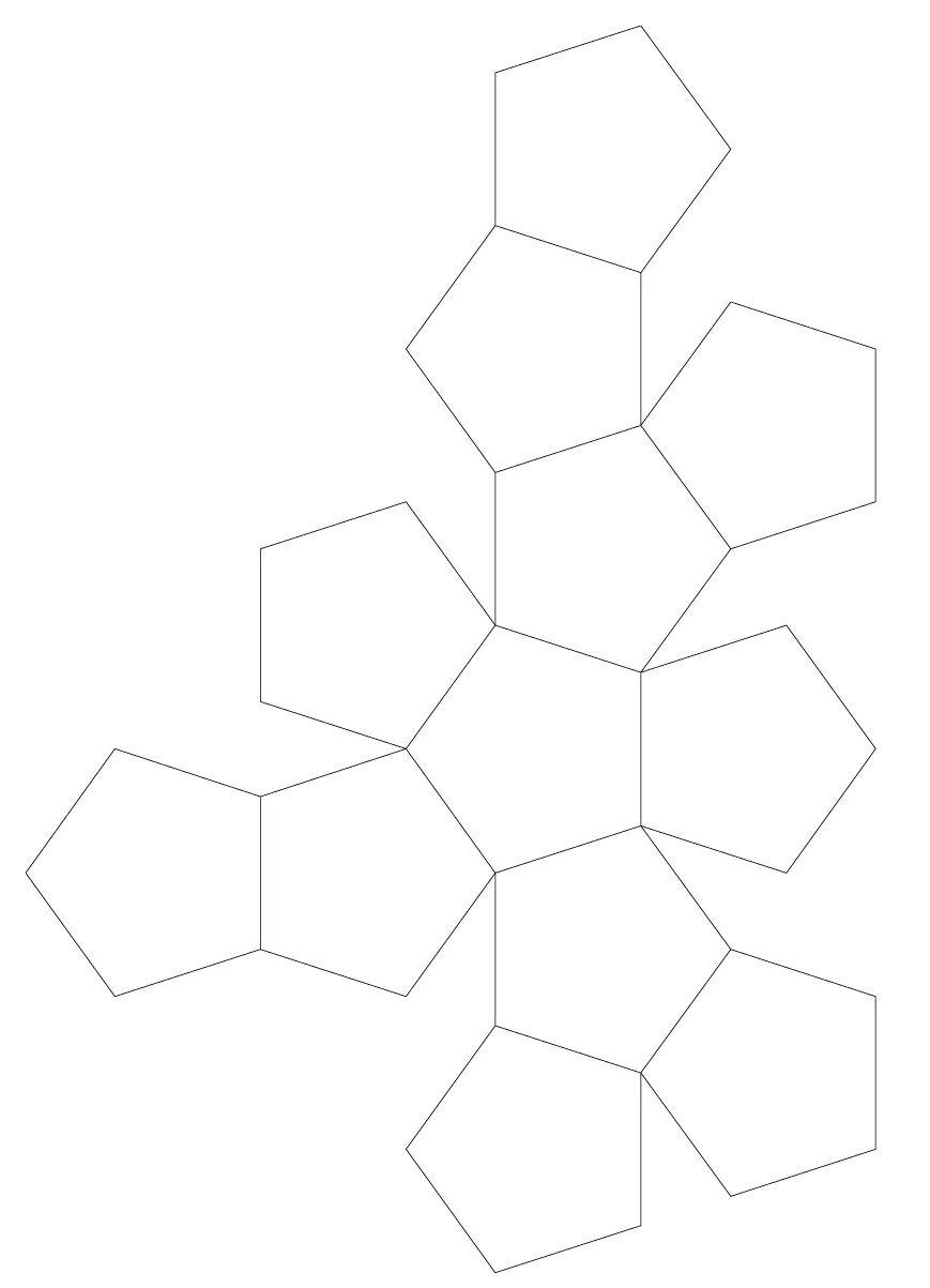 Правильный додекаэдр развертка для склеивания а4. Додекаэдр развертка а4. Додекаэдр развертка для склеивания. Додекаэдр развертка для склеивания а4.