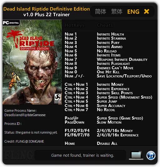 Чит на dead island