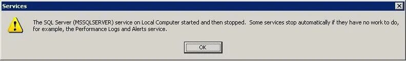 Cannot be started