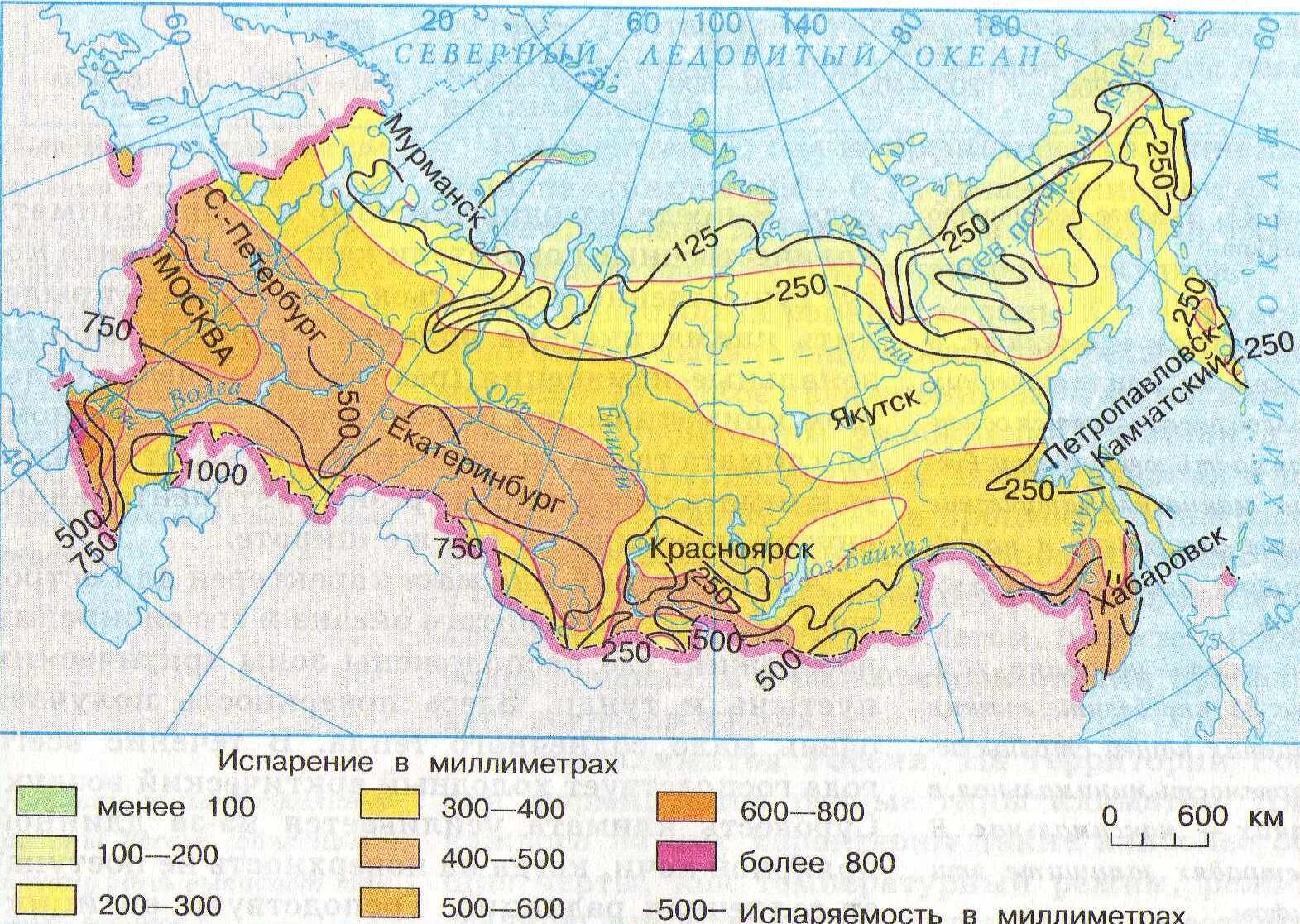 Испарение и испаряемость. Коэффициент увлажнения территории. Карта испаряемости России. Испаряемость в Москве.