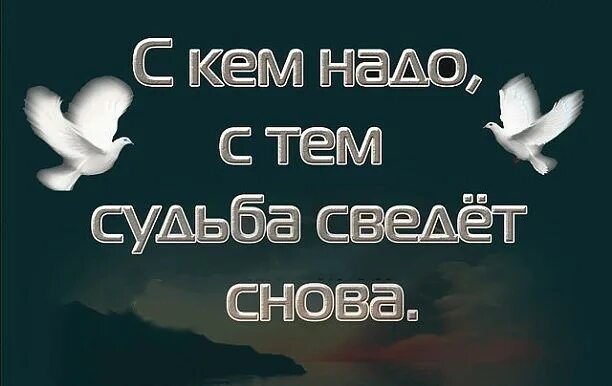 С тем судьба сведет