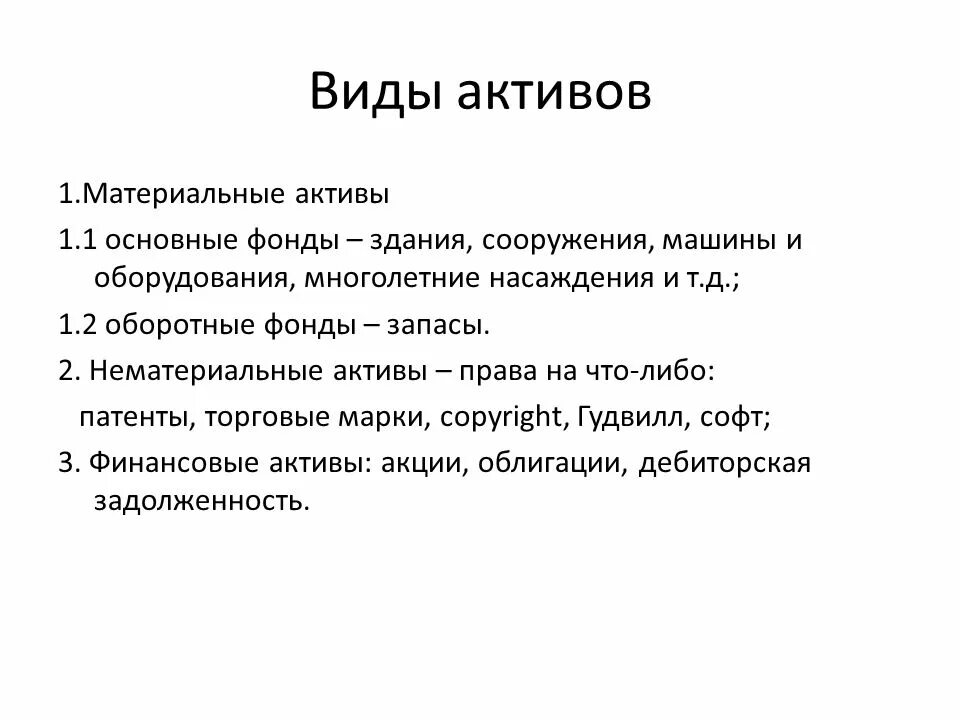 Право актив. Виды активов. Патент материальный Актив. Насаждения многолетние относятся к материальным активам.. Независимо от типа актива.