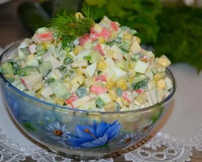 Рецепт салата с крабовыми палочками без огурцов