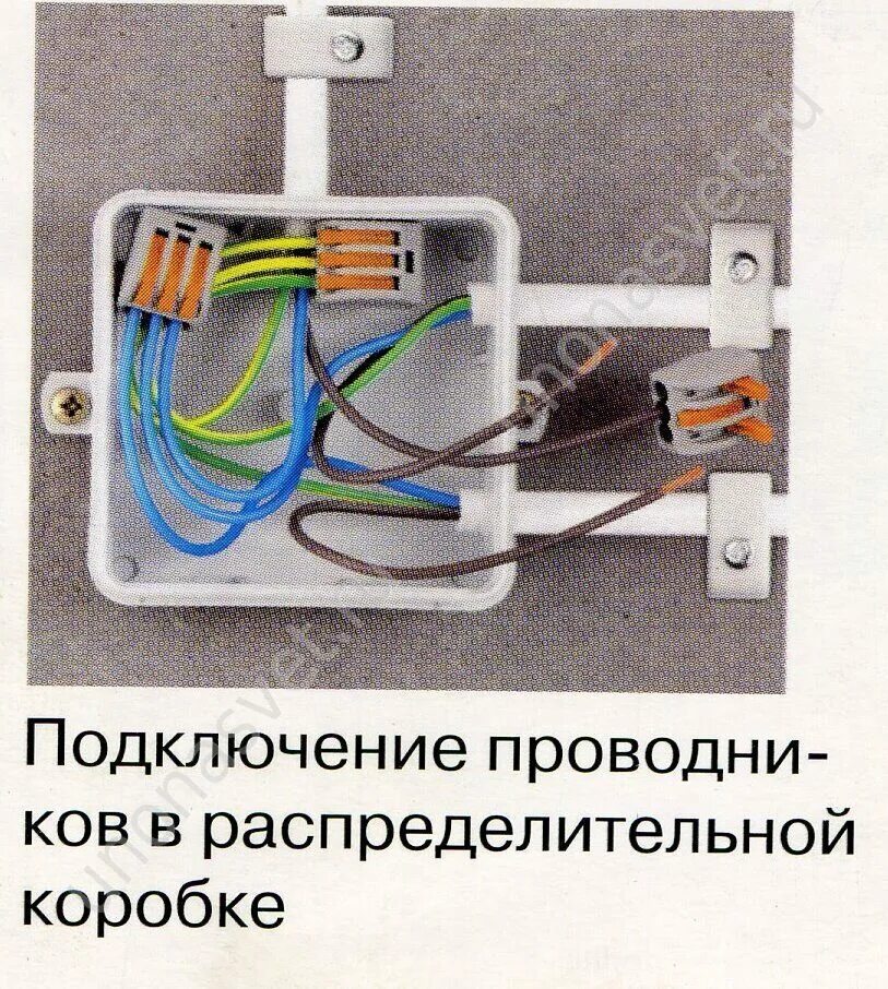 Как соединить провода в распределительной. Соединение ваго в распределительной коробке. распаячная коробка расключение. соединение в распределительной коробке с помощью клеммника wago. безвинтовые клеммы wago в распаечной коробке.