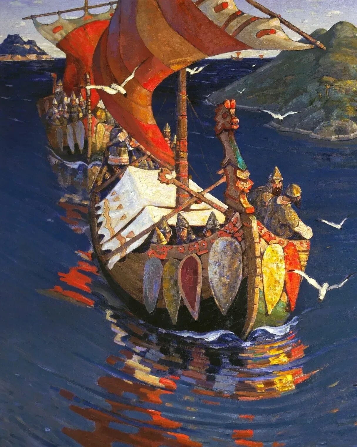1901 г. 19. Заморские богатыри. Рерих «заморские гости» (1901). Н.