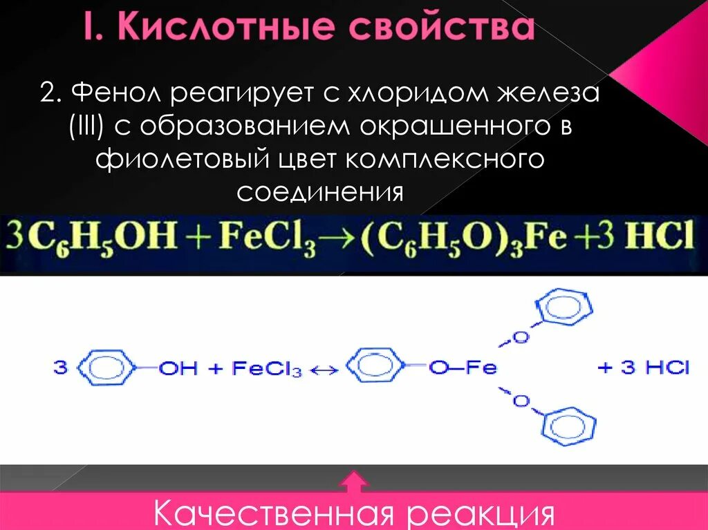 Взаимодействие фенола с хлоридом железа 3. Качественная реакция на фенол с хлоридом железа 3. Взаимодействии фенола с хлоридом железа (III). Качественная реакция на фенолы с хлоридом железа 2. Фенол и хлорид железа реакция