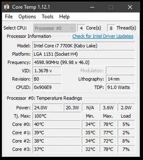 Cpu temp