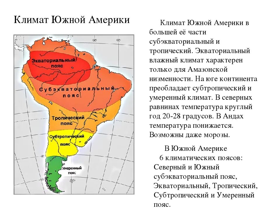 Охарактеризуйте материк южная америка