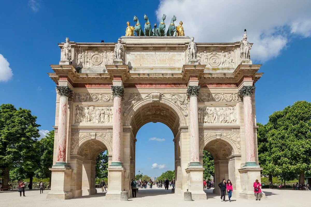 Арка Каррузель в Париже. Арка на площади Каррузель в Париже. • Триумфальная арка на площади Каррузель в Париже (Франция). Триумфальная арка пари.