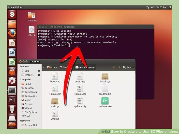 Файла vmlinuz. Ubuntu ISO creator. Live-образ линукс. Точка монтирования в линукс.