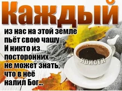 Каждый пьет свою чашу