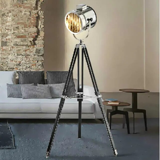 Торшер Tripod Floor Lamp. Прожектор в стиле лофт 75230 BK. Торшер Tripod loft7013. Торшер Vintage Searchlight. Прожектор напольный