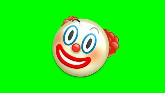 Клоун на айфоне. Клоун эмодзи айфон. Смайлик клоуна. Смайлик клоуна на зелёном фоне. Смайлик клоун хромакей.