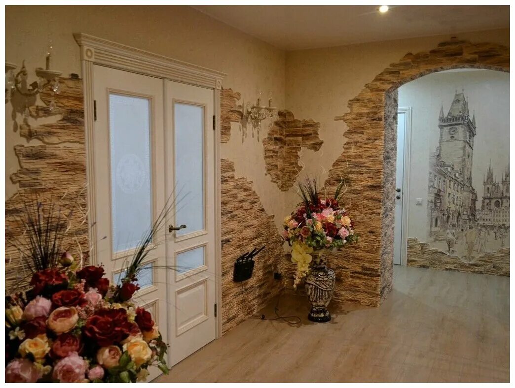 отделка декоративным камнем. отделка стен декоративным камнем. отделка прихожей декоративным камнем. отделка гостиной камнем. декоративный камень.