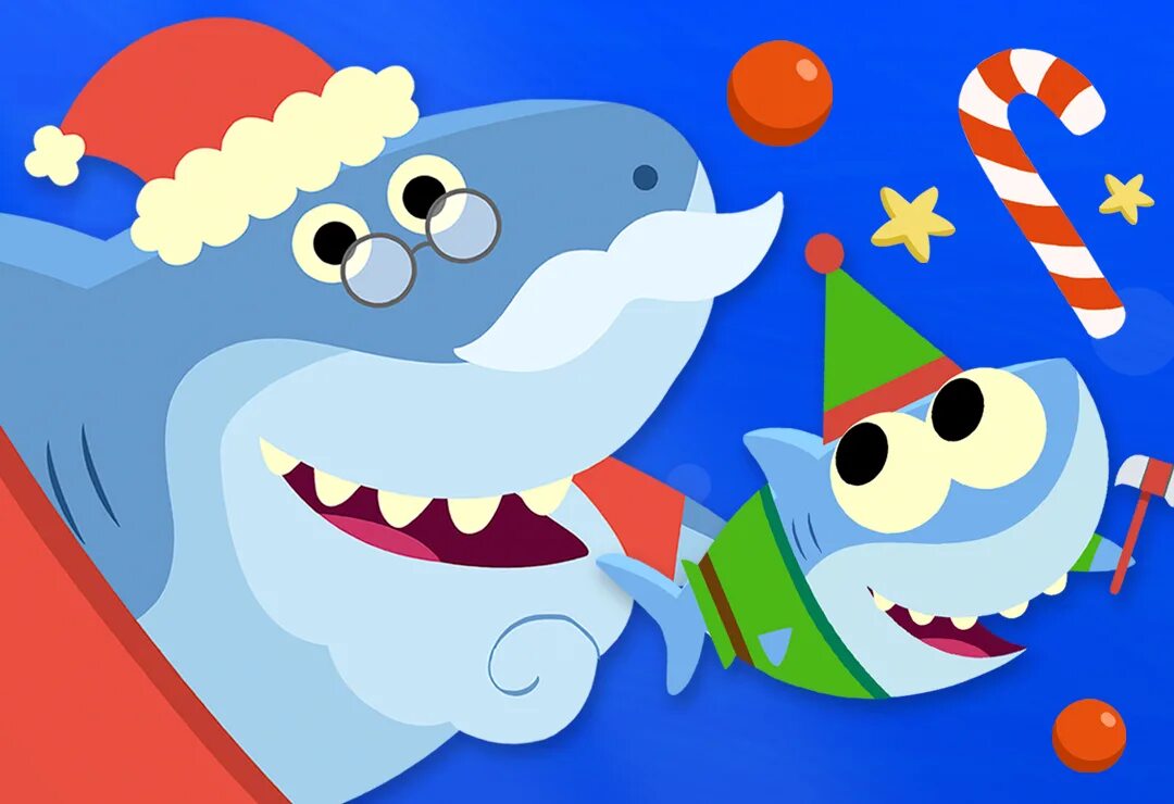 Baby shark simple song. Санта Шарк. Christmas Shark. Baby Shark. Песня Santa Shark.
