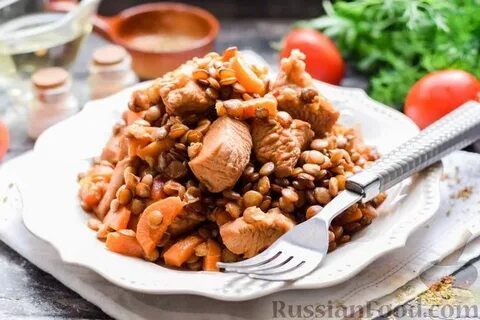 Чечевица с мясом и овощами