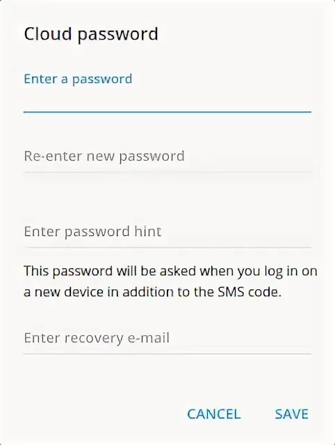 Additional password. Additional password