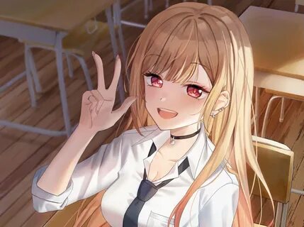 Marin Kitagawa In Desk Wallpaper. 