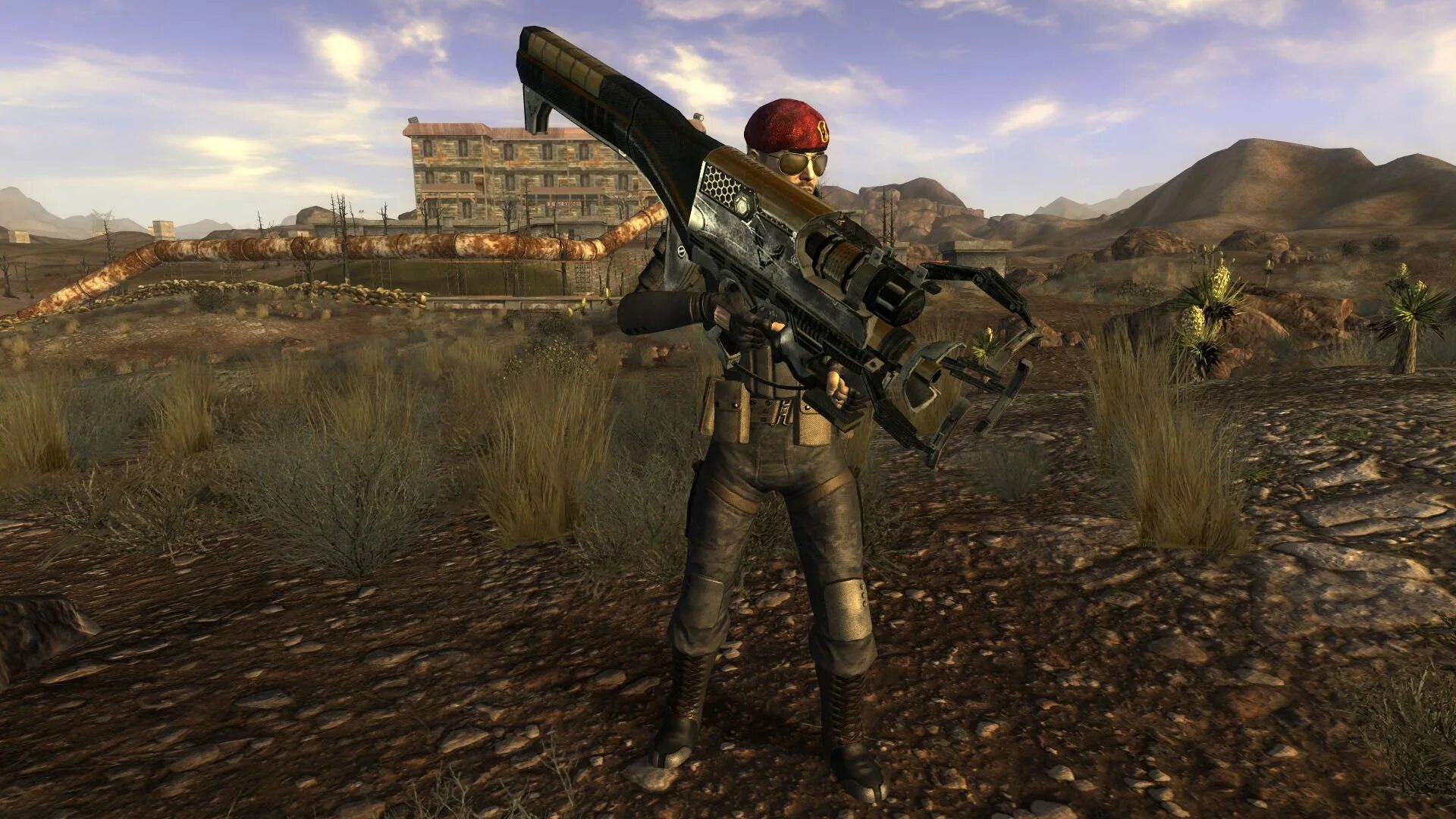 Fallout new vegas оружие. Молерат Fallout New Vegas. Фоллаут Нью Вегас склад оружейников. Фоллаут Нью Вегас моды. Наплечный пулемет Fallout New Vegas.