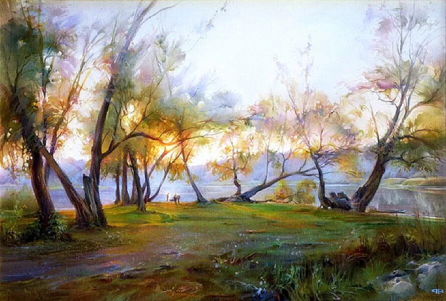 W o w a r t. Осенний пейзаж маслом. W o w a r t. W o w a r t. Итальянская улочка с арками борелли гвидо.