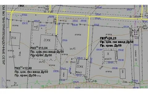 Проект газа по участку
