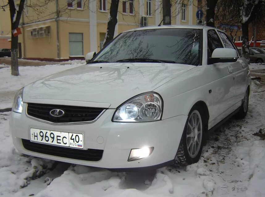 Белые бампера на приору