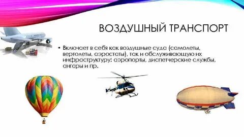 Виды перевозок воздушного транспорта