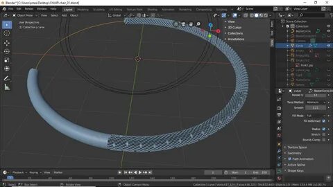 Blender кривые